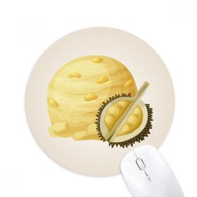 Dıythinker Sarı Durian Dondurma Topu Popsicles Baskılı Yuvarlak Kaymaz Kauçuk Mouse Pad