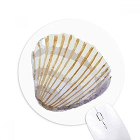 Dıythinker Sarı Fisto Deniz Hayatı İllüstrasyon Baskılı Yuvarlak Kaymaz Kauçuk Mouse Pad