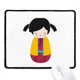 Dıythinker Sarı Kimono Japonya Bebek Sanatı Kaymaz Mouse Pad