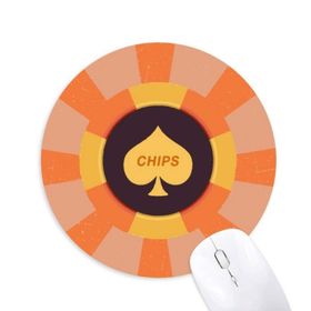 Dıythinker Sarı Kürek Çipleri İllüstrasyon Desen Baskılı Yuvarlak Kaymaz Kauçuk Mouse Pad