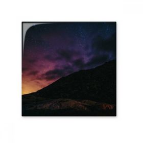 Dıythinker Sarı Yıldızlar Gece Gökyüzü Seramik 10x10 cm Seramik Karo