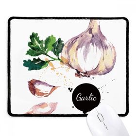 Dıythinker Sarımsak Sebze Lezzetli Sağlıklı Suluboya Kaymaz Siyah Başlıklı Kenarlar Mouse Pad