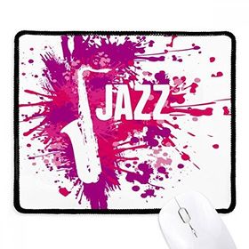 Dıythinker Sax Jazz Müzik Kültürü Deseni Kaymaz Siyah Başlıklı Kenarlar Mouse Pad