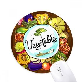 Dıythinker Sebzeler Mısır Redish Çin Lahana Baskılı Yuvarlak Kaymaz Kauçuk Mouse Pad