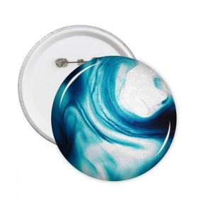 Dıythinker Şeffaf Sıvı Mavi Pigment Difüzyon Soyut Yuvarlak İğneler Rozet
