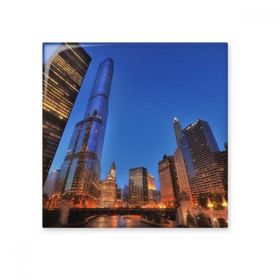 Dıythinker Şehir Yıldızları Gece Gökyüzü Seramik 10x10 cm Seramik Karo