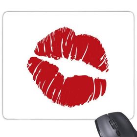 Dıythinker Seksi Dudak Öpücüğü Mutlu Sevgililer Günü Baskılı Dikdörtgen Kaymaz Kauçuk Mouse Pad
