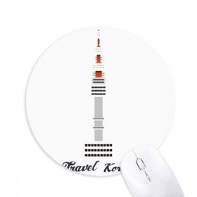 Dıythinker Seoul Kulesi Kore Baskılı Yuvarlak Kaymaz Kauçuk Mouse Pad