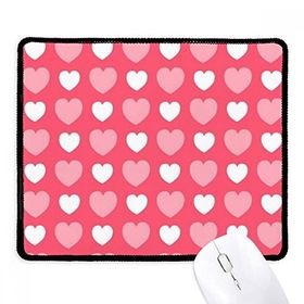 Dıythinker Sevgililer Günü Pembe Beyaz Kalp Noktalar Kaymaz Mouse Pad