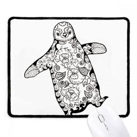 Dıythinker Sevimli Hantal Penguen Hayvan Portre Eskiz Kaymaz Siyah Başlıklı Kenarlar Mouse Pad