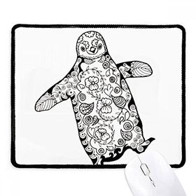 Dıythinker Sevimli Hantal Penguen Hayvan Portre Eskiz Kaymaz Siyah Başlıklı Kenarlar Mouse Pad