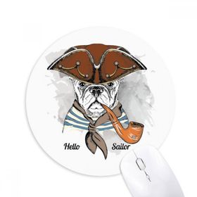 Dıythinker Sevimli Köpek Kıyafetleri Suluboya İllüstrasyon Baskılı Yuvarlak Kaymaz Kauçuk Mouse Pad