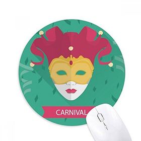Dıythinker Sevimli Maske Happy Carnival Of Venice Baskılı Yuvarlak Kaymaz Kauçuk Mouse Pad