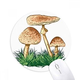 Dıythinker Sevimli Yeşil Bitki Truffle İllüstrasyon Baskılı Yuvarlak Kaymaz Kauçuk Mouse Pad
