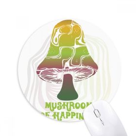 Dıythinker Sevimli Yeşil Mantar Yaratık İllüstrasyon Baskılı Yuvarlak Kaymaz Kauçuk Mouse Pad
