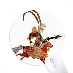 Dıythinker Shadow Play Head Portrait Brave Woman Baskılı Yuvarlak Kaymaz Kauçuk Mouse Pad