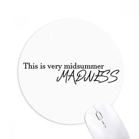 Dıythinker Shakespeare Yaz Yarısı Çılgınlığı Baskılı Yuvarlak Kaymaz Kauçuk Mouse Pad