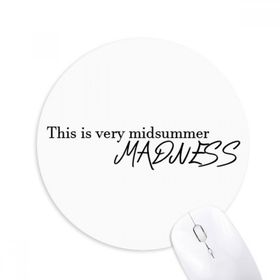 Dıythinker Shakespeare Yaz Yarısı Çılgınlığı Baskılı Yuvarlak Kaymaz Kauçuk Mouse Pad
