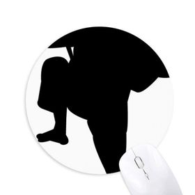 Dıythinker Shaolin Kung Fu Çin Çin Dövüş Sanatı Baskılı Yuvarlak Kaymaz Kauçuk Mouse Pad