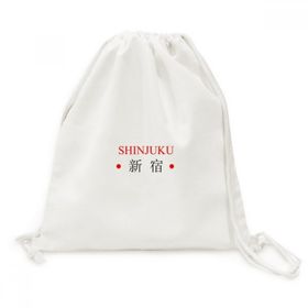Dıythinker Shinjuku Japaness Şehir Adı Kırmızı Güneş Bayrağı Tuval İpli Sırt Çantası