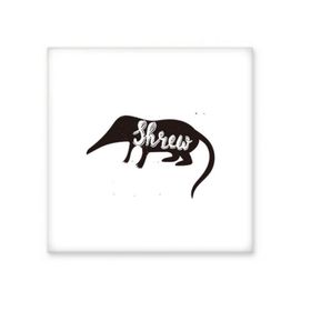Dıythinker Shrews Siyah Beyaz Hayvan 15x15 cm Seramik Karo