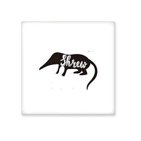 Dıythinker Shrews Siyah Beyaz Hayvan 15x15 cm Seramik Karo