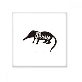 Dıythinker Shrews Siyah Beyaz Hayvan Seramik 10x10 cm Seramik Karo