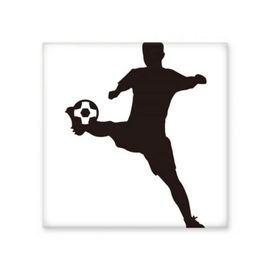 Dıythinker Sihouette Futbol Spor Seramik 10x10 cm Seramik Karo