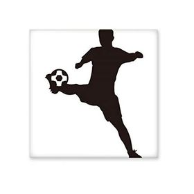 Dıythinker Sihouette Futbol Spor Seramik 10x10 cm Seramik Karo
