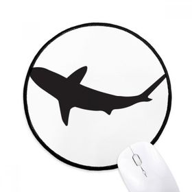 Dıythinker Siluet Okyanus Köpekbalığı Şiddetli Balık Yuvarlak Kaymaz Mouse Pad