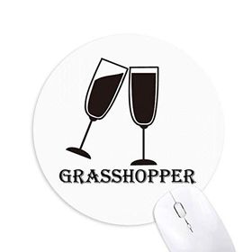 Dıythinker Silüeti Çim Hopper Kokteyl Baskılı Yuvarlak Kaymaz Kauçuk Mouse Pad