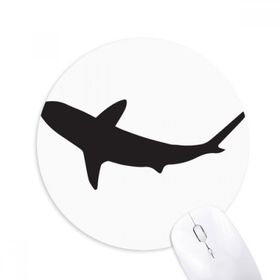 Dıythinker Silüeti Okyanus Köpekbalığı Fierce Fish Baskılı Yuvarlak Kaymaz Kauçuk Mouse Pad
