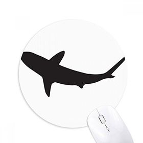 Dıythinker Silüeti Okyanus Köpekbalığı Fierce Fish Baskılı Yuvarlak Kaymaz Kauçuk Mouse Pad