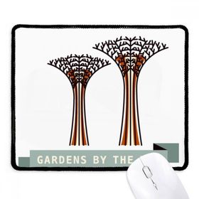 Dıythinker Singapur Bahçeleri By the Bay Kaymaz Siyah Başlıklı Kenarlar Mouse Pad
