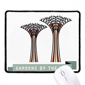 Dıythinker Singapur Bahçeleri By the Bay Kaymaz Siyah Başlıklı Kenarlar Mouse Pad