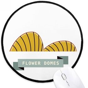 Dıythinker Singapur Çiçek Kubbeleri Landmark Yuvarlak Kaymaz Mouse Pad
