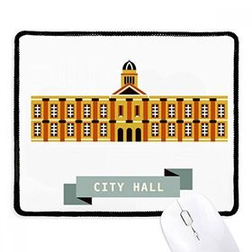 Dıythinker Singapur Şehir Salonu Kent Simgesi Kaymaz Siyah Başlıklı Kenarlar Mouse Pad