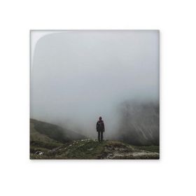 Dıythinker Sis Bulutları Dağ Doğa Seyahat 15x15 cm Seramik Karo