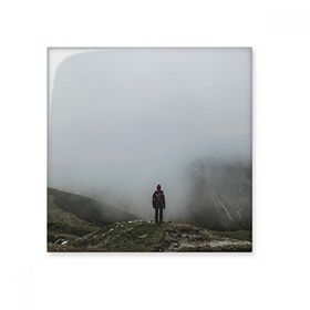 Dıythinker Sis Bulutları Dağ Doğa Seyahat Seramik 10x10 cm Seramik Karo