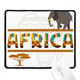 Dıythinker Siyah Afrika Haritası Fil Afrika Savana Kaymaz Fare Altlığı