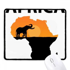 Dıythinker Siyah Afrika Haritası Savanna Fil Vahşi Yaşam Kaymaz Fare Altlığı