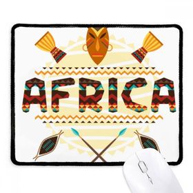 Dıythinker Siyah Afrika Süslü Metin Totem İşaretleri Kaymaz Fare Altlığı