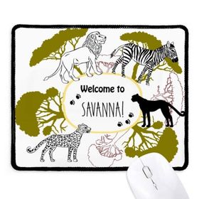 Dıythinker Siyah Afrika Welcom To Savanna Zebra Leopar Vahşi Yaşam Kaymaz Fare Altlığı
