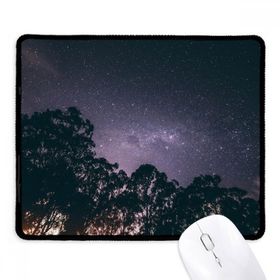 Dıythinker Siyah Ağaçlar Yıldızlar Samanyolu Gece Gökyüzü Kaymaz Fare Altlığı