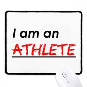 Dıythinker Siyah Alıntı I Am An Athlete Kaymaz Fare Altlığı