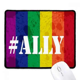Dıythinker Siyah Ally LGBT Gökkuşağı Desenli Kaymaz Fare Altlığı