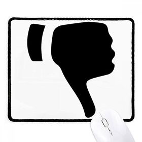Dıythinker Siyah Alma Jest Silüeti Desen Kaymaz Fare Altlığı