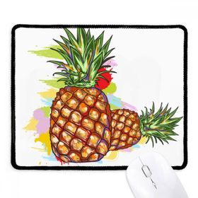Dıythinker Siyah Ananas Çift Meyve Çizimi Kaymaz Fare Altlığı