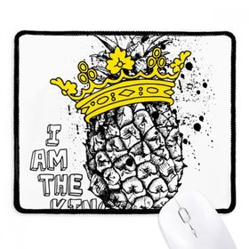 Dıythinker Siyah Ananas Çizimi Meyve Kral Kaymaz Fare Altlığı
