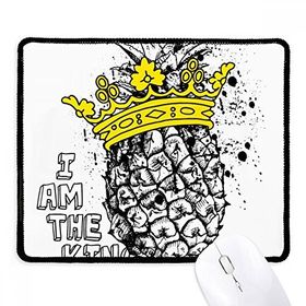 Dıythinker Siyah Ananas Çizimi Meyve Kral Kaymaz Fare Altlığı